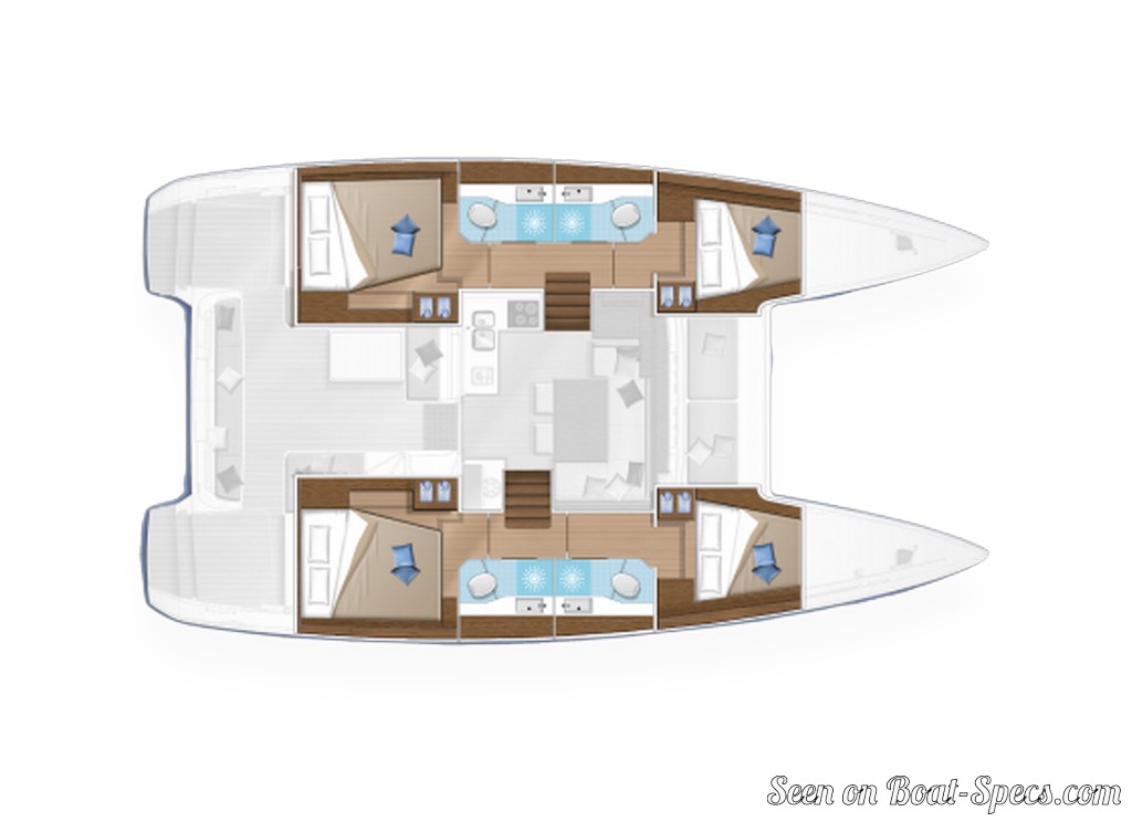 Lagoon 40 layout - variant 2